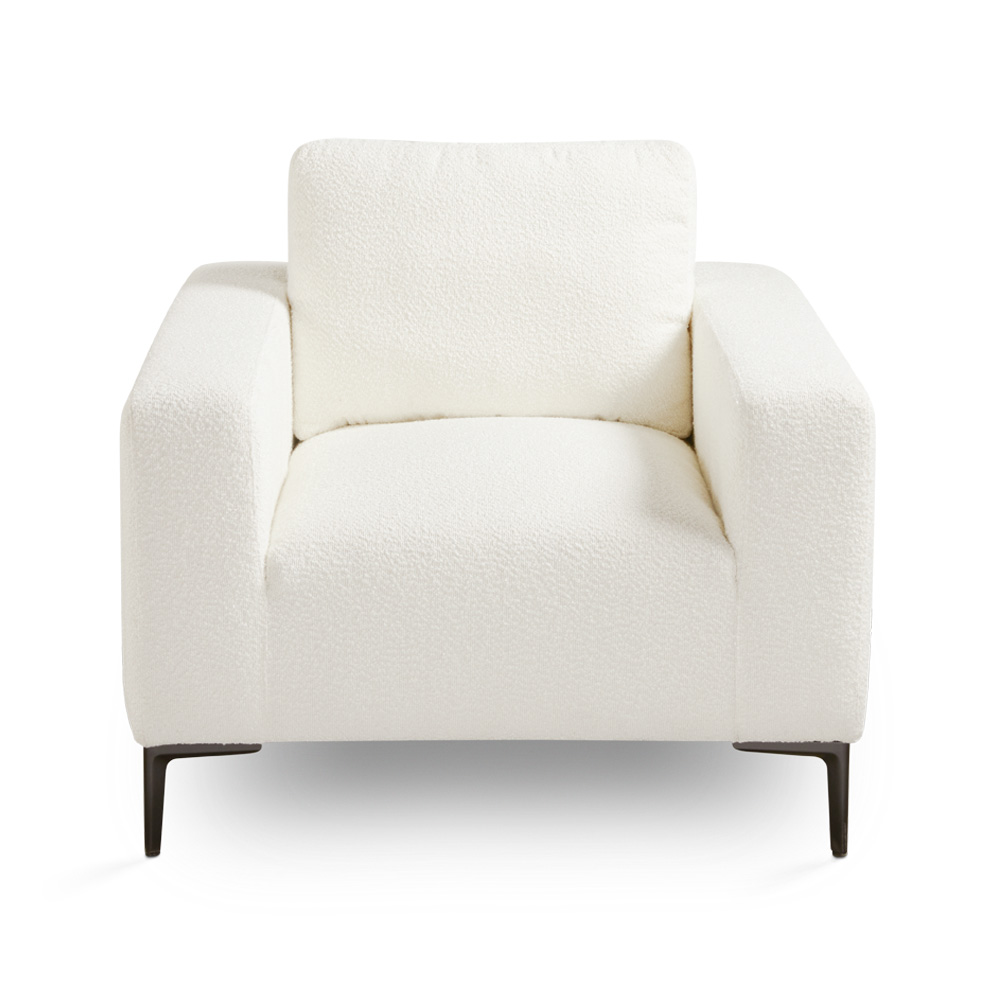 Franco Accent Chair: White Boucle
